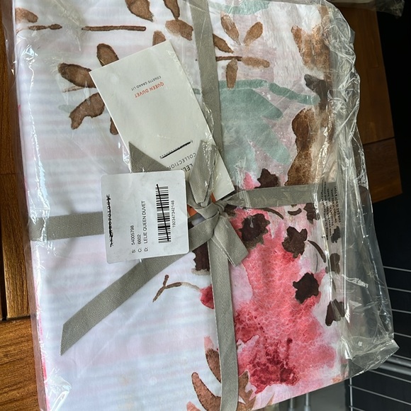 Anthropologie Lelie Queen Size Duvet Cover Floral New In Package - Picture 5 of 5